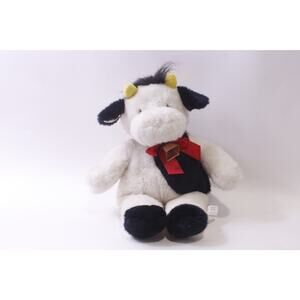 Caltoy Jangles Cow Medium Plush, Copper Bell, White Black Body, ~ 251016-WH 1378
